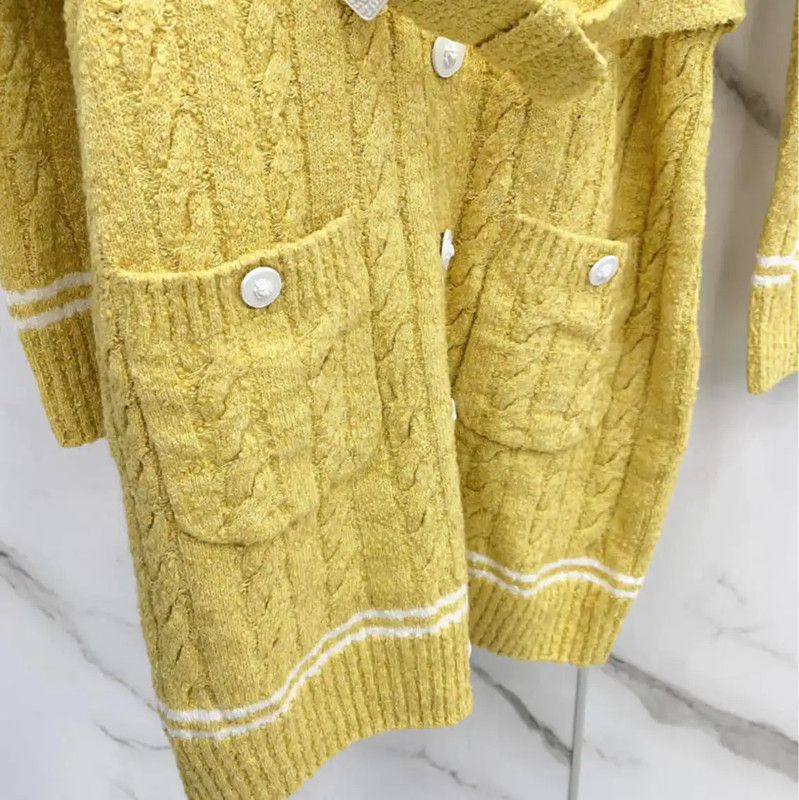 Chanel Chanel Yellow Long Sleeve Knit Cardigan 0089 Size M / US 6-8 / IT 42-44 - 6 Thumbnail