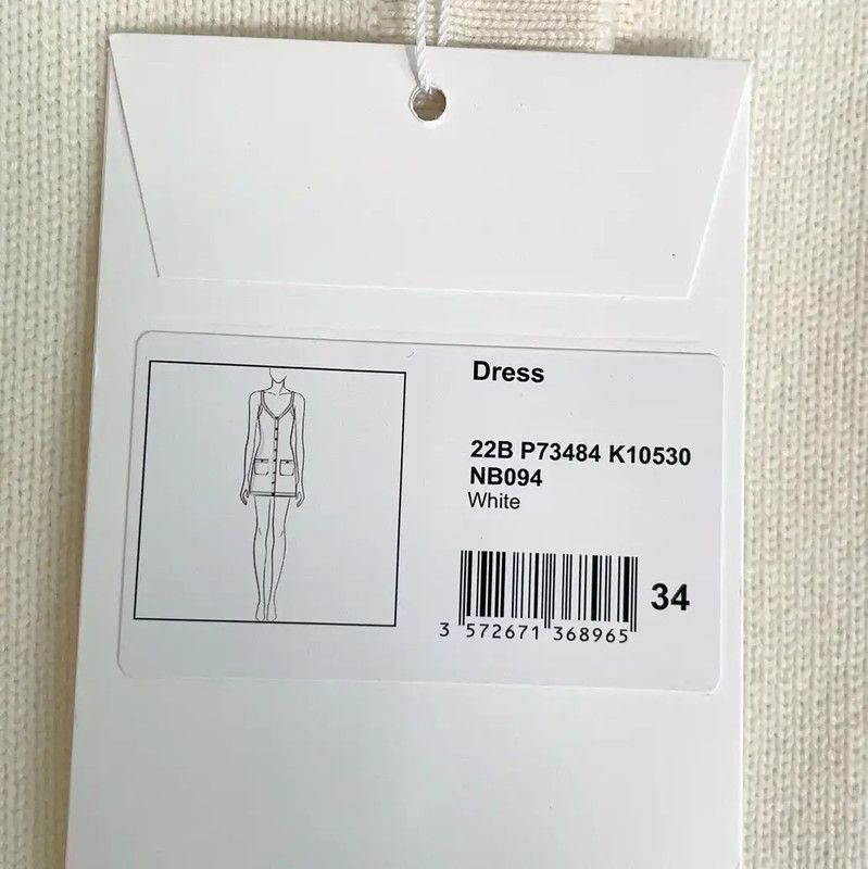 Chanel Chanel Sleeveless White Cardigan Dress for Women 0089 Size S / US 4 / IT 40 - 7 Thumbnail