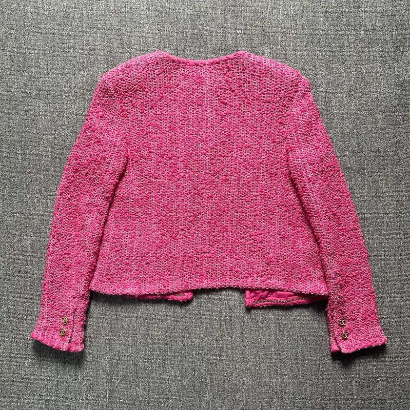 Chanel Chanel Pink Cotton Women's Jacket 0089 Size S / US 4 / IT 40 - 2 Thumbnail
