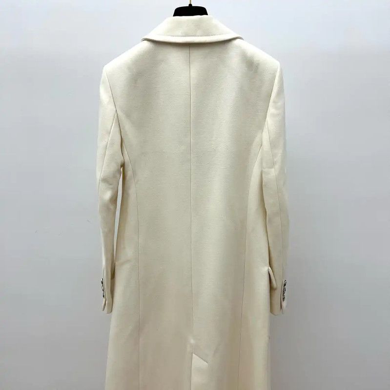 Chanel Chanel Cream Double-Breasted Women's Coat 0089 Size M / US 6-8 / IT 42-44 - 2 Thumbnail