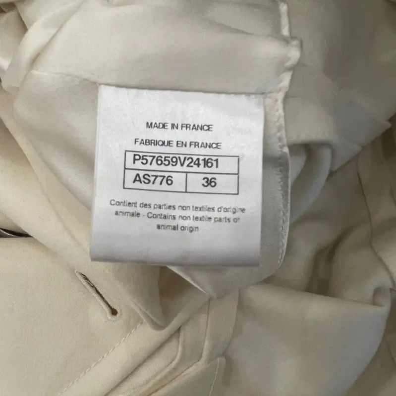 Chanel Chanel Cream Double-Breasted Women's Coat 0089 Size M / US 6-8 / IT 42-44 - 7 Thumbnail