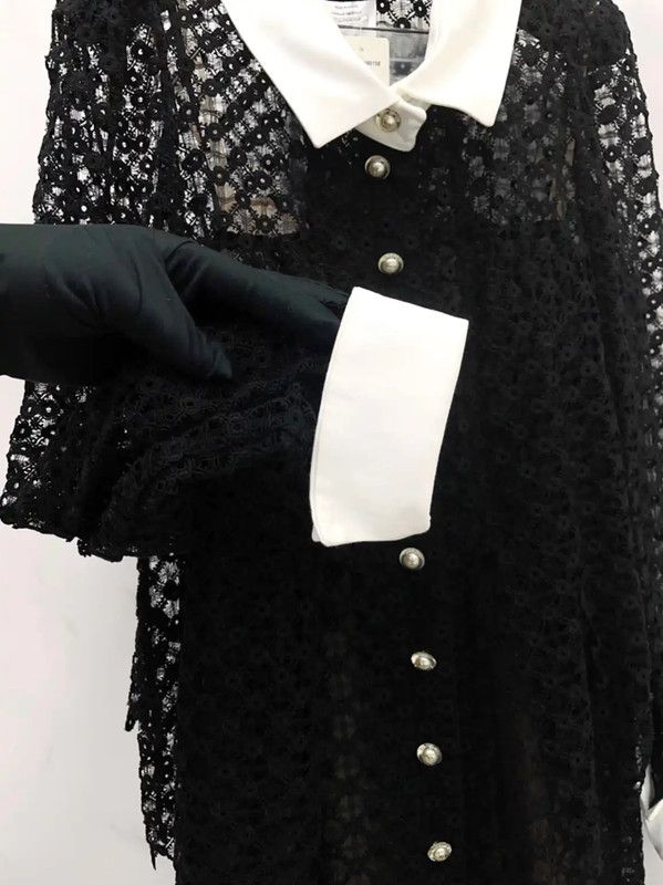 Chanel Chanel Black Cotton Long Sleeve Dress 0089 Size S / US 4 / IT 40 - 5 Thumbnail