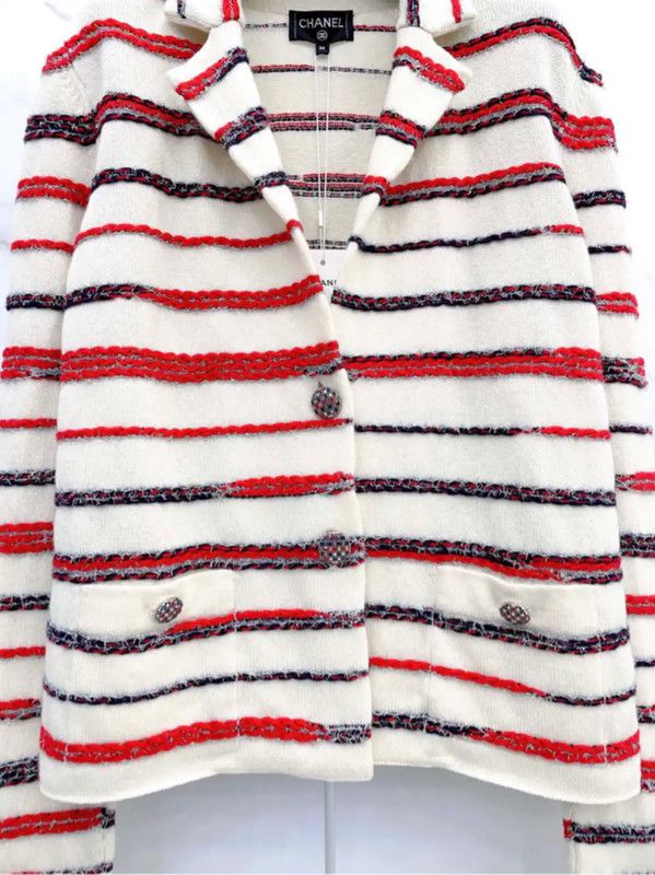 Chanel Chanel Multicolor Cotton Blend Long Sleeve Sweater 0089 Size S / US 4 / IT 40 - 4 Thumbnail