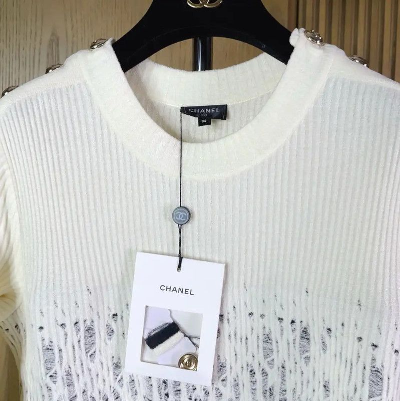 Chanel Chanel Color-Block Wool Blend Long Sleeve Dress 0089 Size S / US 4 / IT 40 - 7 Thumbnail