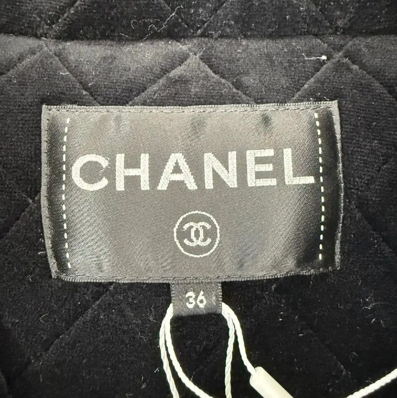Chanel Chanel Black Cotton Puffer Jacket 0089 Size M / US 6-8 / IT 42-44 - 3 Thumbnail