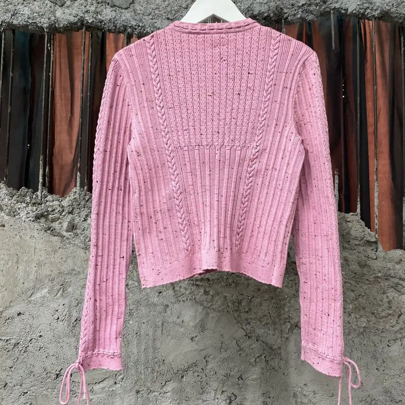 Chanel Chanel Pink Long Sleeve Pullover Sweater 0089 Size ONE SIZE - 2 Thumbnail