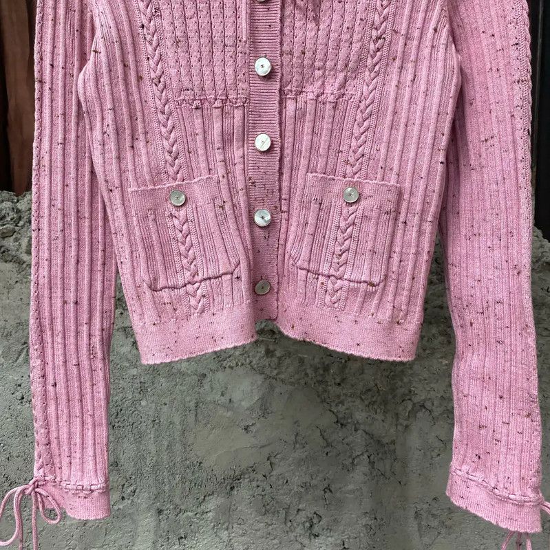 Chanel Chanel Pink Long Sleeve Pullover Sweater 0089 Size ONE SIZE - 4 Thumbnail
