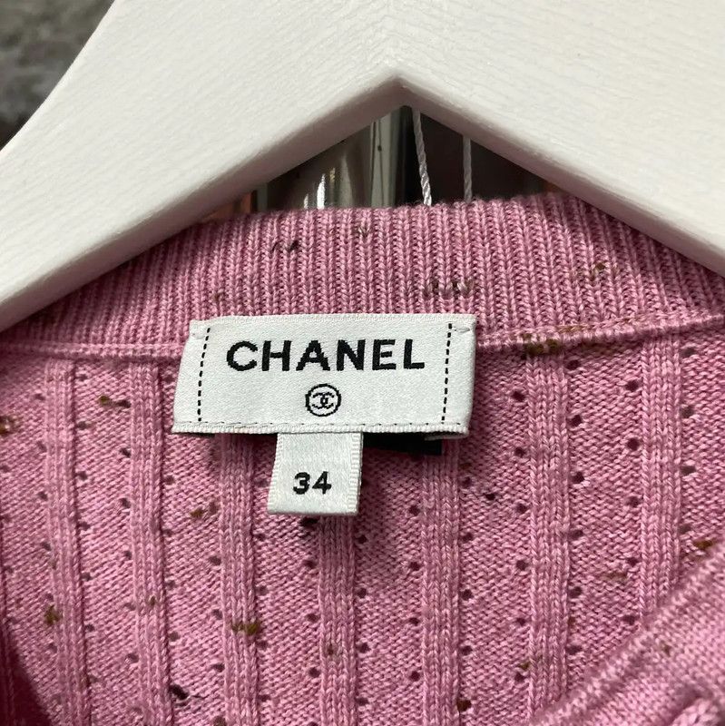 Chanel Chanel Pink Long Sleeve Pullover Sweater 0089 Size ONE SIZE - 6 Thumbnail