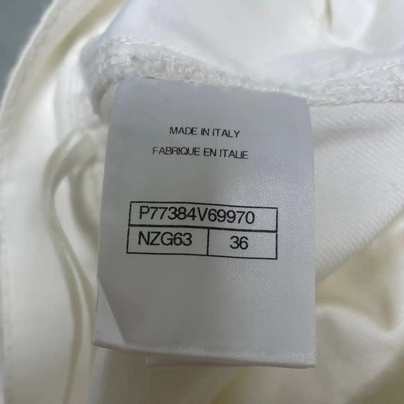 Chanel Chanel White Denim Women's Pants 0089 Size 23" - 9 Thumbnail