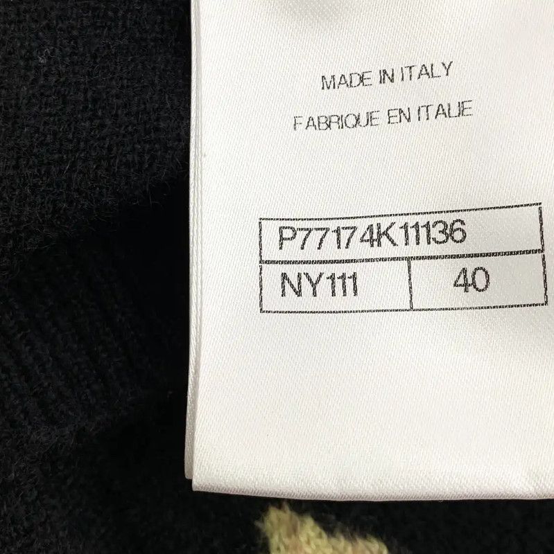 Chanel Chanel Black Cashmere Cardigan with Floral Design 0089 Size M / US 6-8 / IT 42-44 - 7 Thumbnail