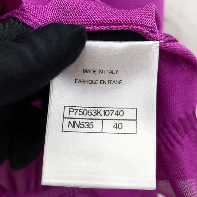 Chanel Chanel Purple Silk Long Sleeve Cardigan 0089 Size M / US 6-8 / IT 42-44 - 9 Thumbnail