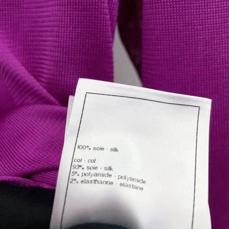 Chanel Chanel Purple Silk Long Sleeve Cardigan 0089 Size M / US 6-8 / IT 42-44 - 10 Thumbnail