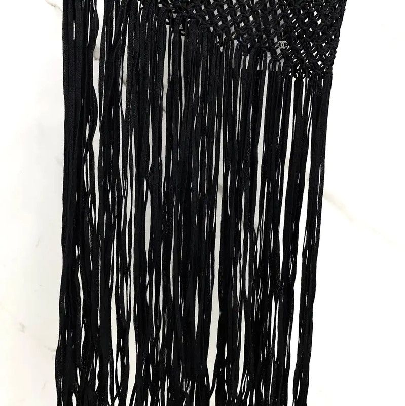 Chanel Chanel Black Wool Women's Midi Dress 0089 Size S / US 4 / IT 40 - 5 Thumbnail