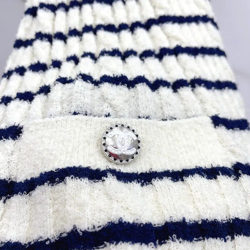 Chanel Chanel Striped Wool Blend Short Sleeve Dress 0089 Size S / US 4 / IT 40 - 6 Thumbnail