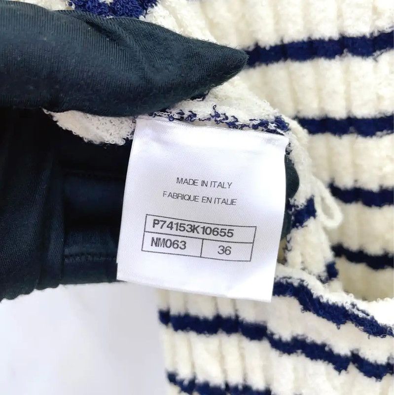 Chanel Chanel Striped Wool Blend Short Sleeve Dress 0089 Size S / US 4 / IT 40 - 9 Thumbnail