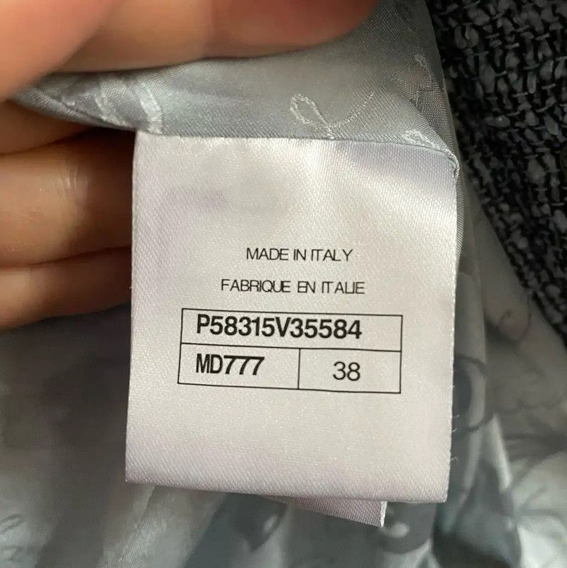 Chanel Chanel Gray Cotton Blend Women's Jacket 0089 Size S / US 4 / IT 40 - 4 Thumbnail