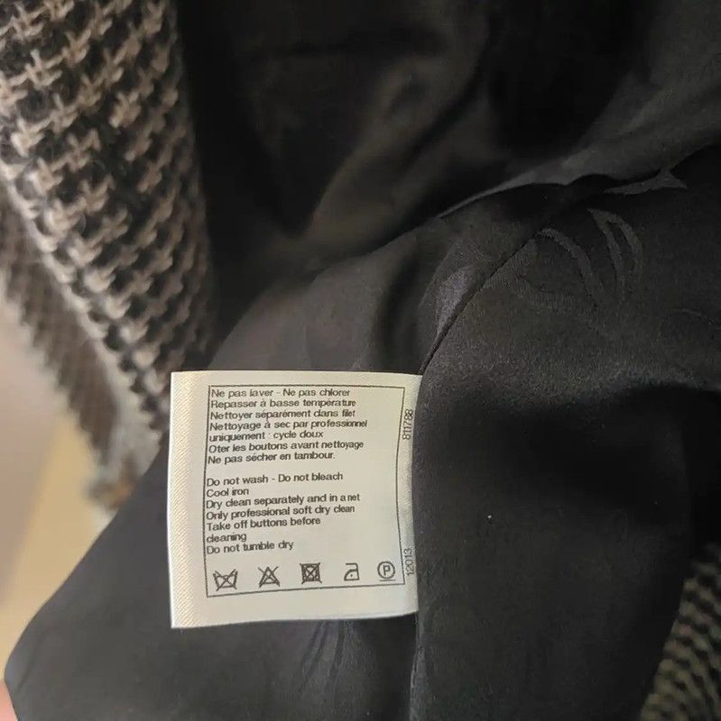 Chanel Chanel Black Wool Logo Plaid Mid-Length Coat 0089 Size M / US 6-8 / IT 42-44 - 7 Thumbnail