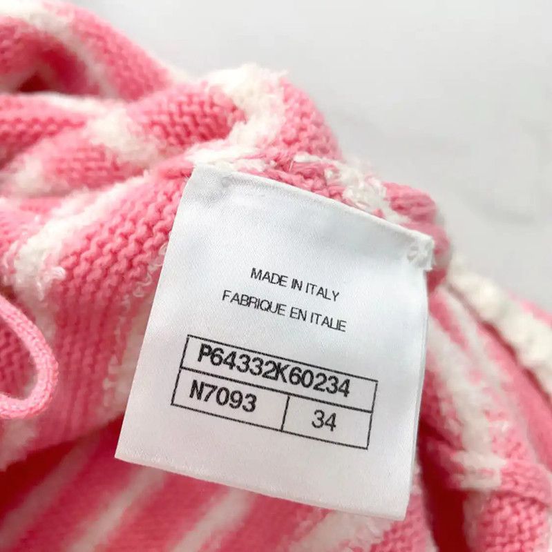 Chanel Chanel Pink Striped Wool Blend Dress 0089 Size S / US 4 / IT 40 - 9 Thumbnail
