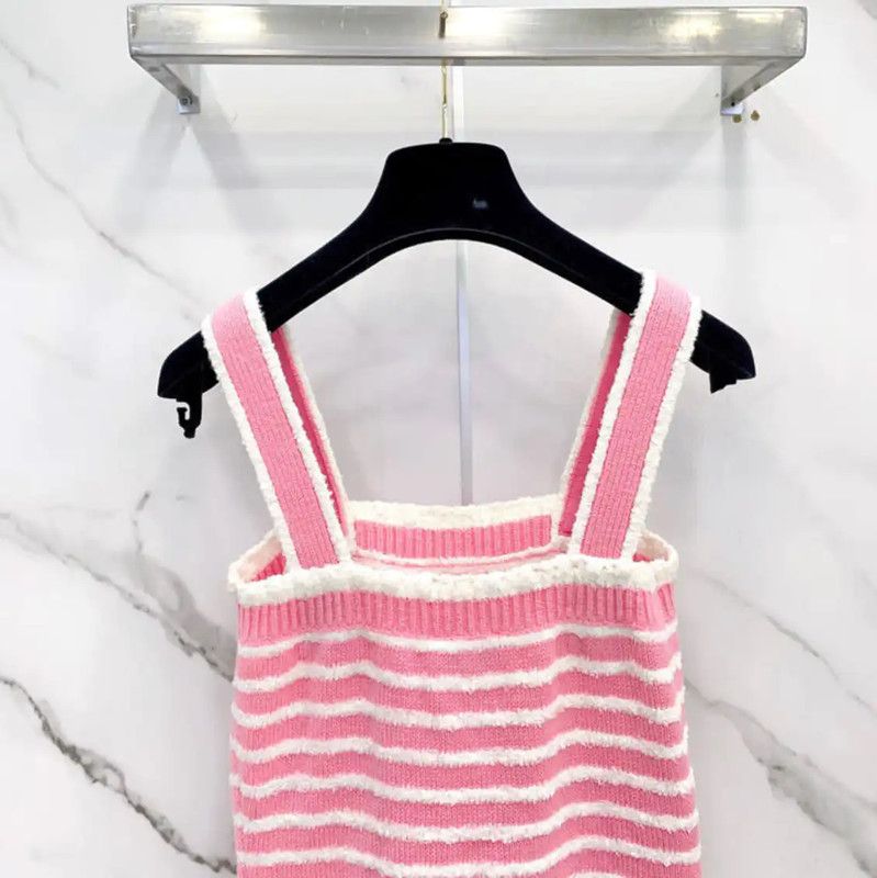 Chanel Chanel Pink Striped Wool Blend Dress 0089 Size S / US 4 / IT 40 - 8 Thumbnail