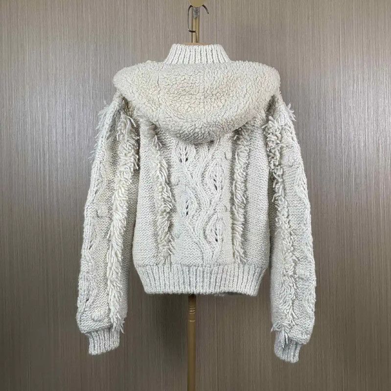 Chanel Chanel Cream Wool Women's Cardigan with Hood 0089 Size M / US 6-8 / IT 42-44 - 2 Thumbnail
