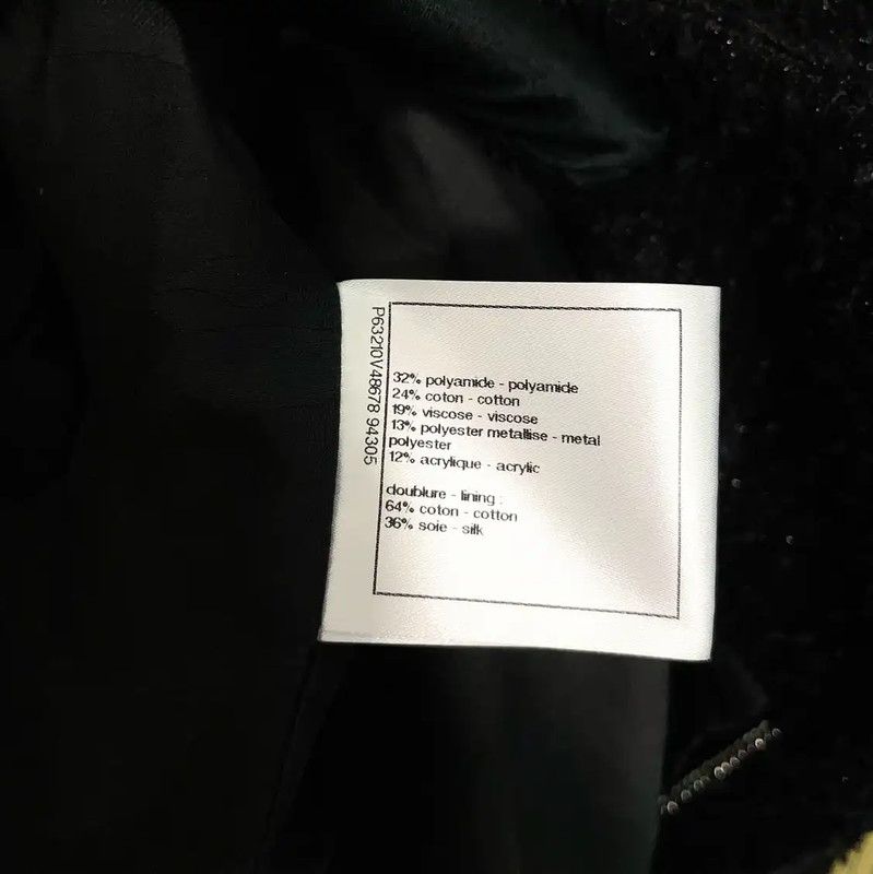 Chanel Chanel Black Cotton Blend Tweed Jacket 0089 Size S / US 4 / IT 40 - 10 Thumbnail