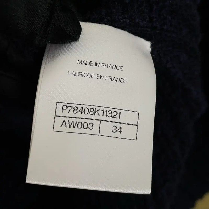 Chanel Chanel Women's Navy Wool Long Sleeve Pullover 0089 Size S / US 4 / IT 40 - 9 Thumbnail