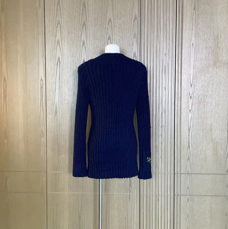 Chanel Chanel Women's Navy Wool Long Sleeve Pullover 0089 Size S / US 4 / IT 40 - 3 Thumbnail
