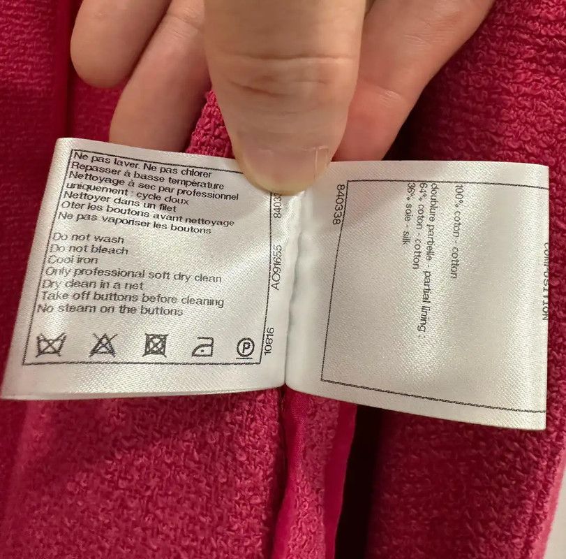 Chanel Chanel Pink Cotton Midi Coat for Women 0089 Size L / US 10 / IT 46 - 6 Thumbnail
