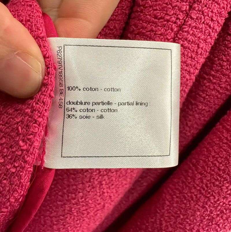 Chanel Chanel Pink Cotton Midi Coat for Women 0089 Size L / US 10 / IT 46 - 7 Thumbnail