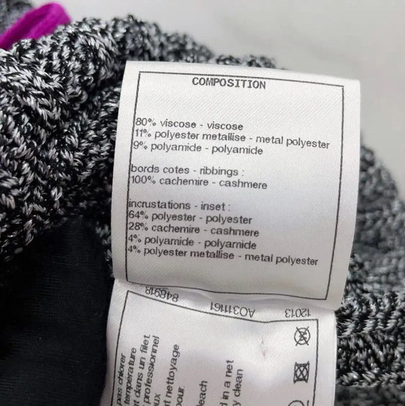 Chanel Chanel Gray Long Sleeve Cardigan with Pink Trim 0089 Size L / US 10 / IT 46 - 9 Thumbnail