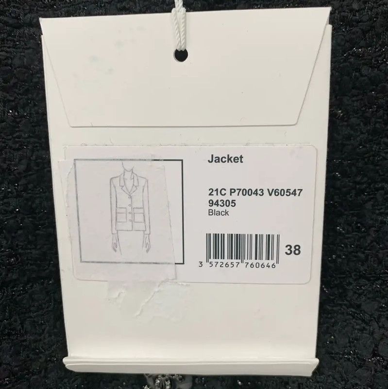 Chanel Chanel Black Ladies Jacket 0089 Size ONE SIZE - 4 Thumbnail