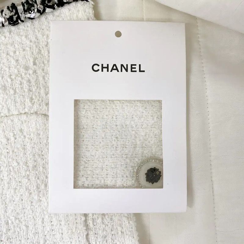 Chanel Chanel White Cotton Women's Jacket for Spring Autumn 0089 Size XS / US 0-2 / IT 36-38 - 9 Thumbnail