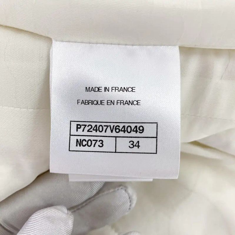 Chanel Chanel White Cotton Women's Jacket for Spring Autumn 0089 Size XS / US 0-2 / IT 36-38 - 8 Thumbnail