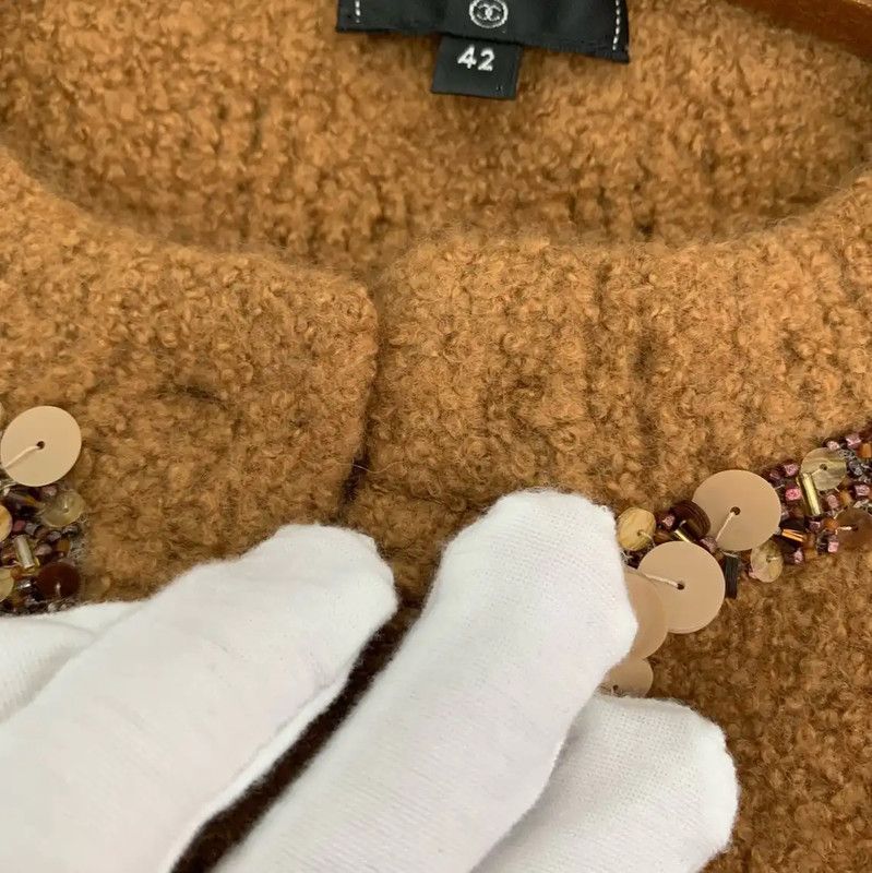 Chanel Chanel Camel Cashmere Women's Jacket 0089 Size M / US 6-8 / IT 42-44 - 9 Thumbnail