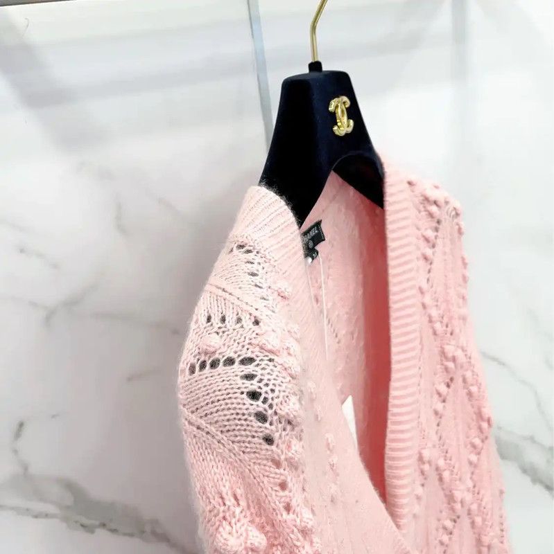 Chanel Chanel Pink Silk Blend Long Sleeve Top 0089 Size S / US 4 / IT 40 - 7 Thumbnail