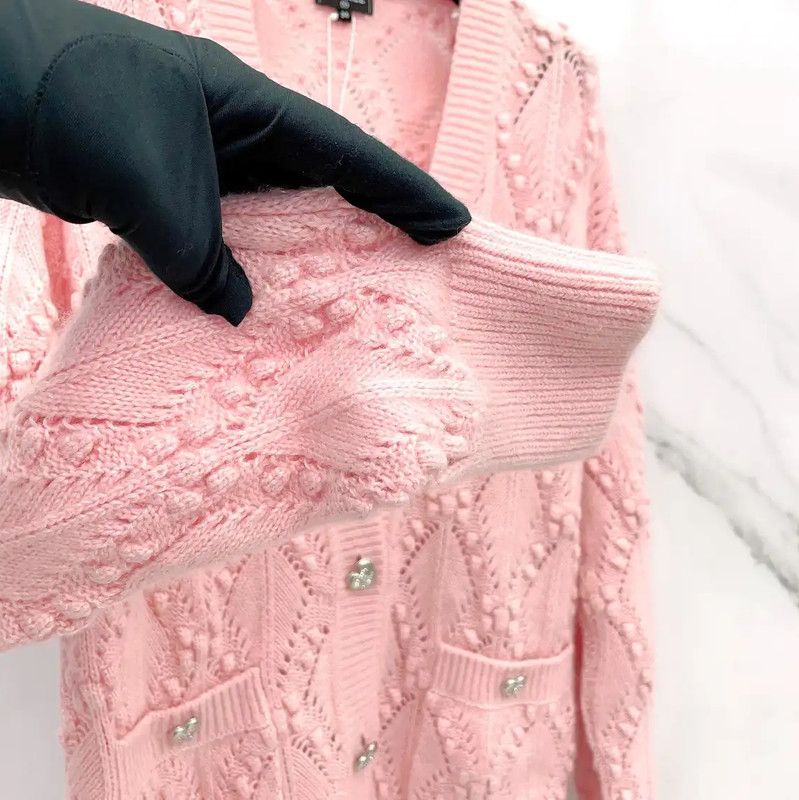 Chanel Chanel Pink Silk Blend Long Sleeve Top 0089 Size S / US 4 / IT 40 - 6 Thumbnail