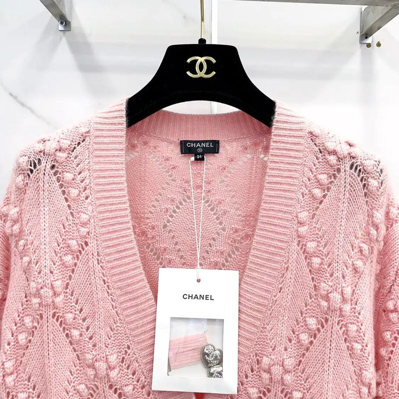 Chanel Chanel Pink Silk Blend Long Sleeve Top 0089 Size S / US 4 / IT 40 - 4 Thumbnail