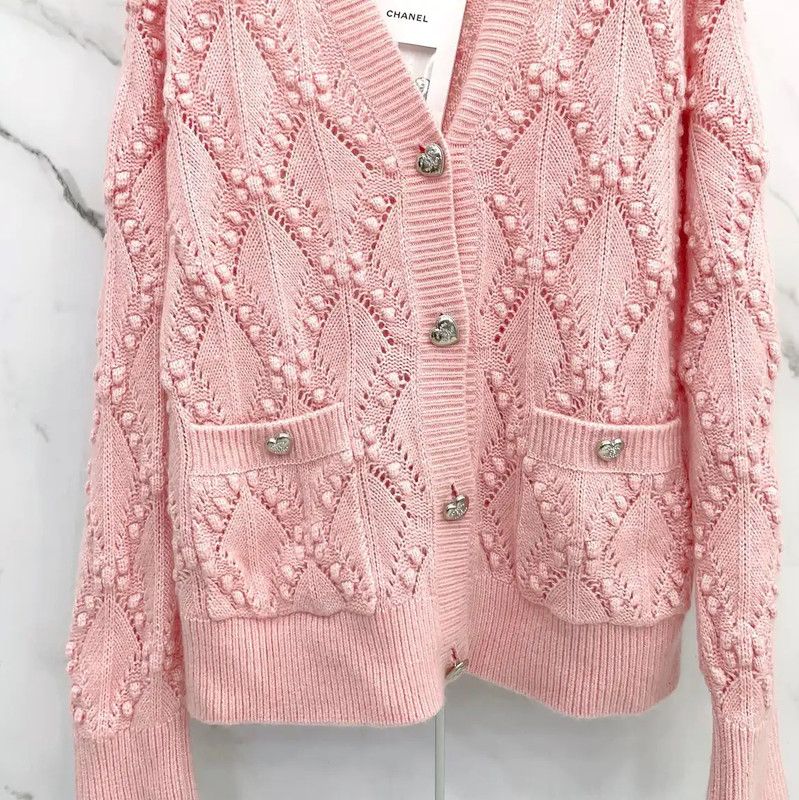 Chanel Chanel Pink Silk Blend Long Sleeve Top 0089 Size S / US 4 / IT 40 - 5 Thumbnail