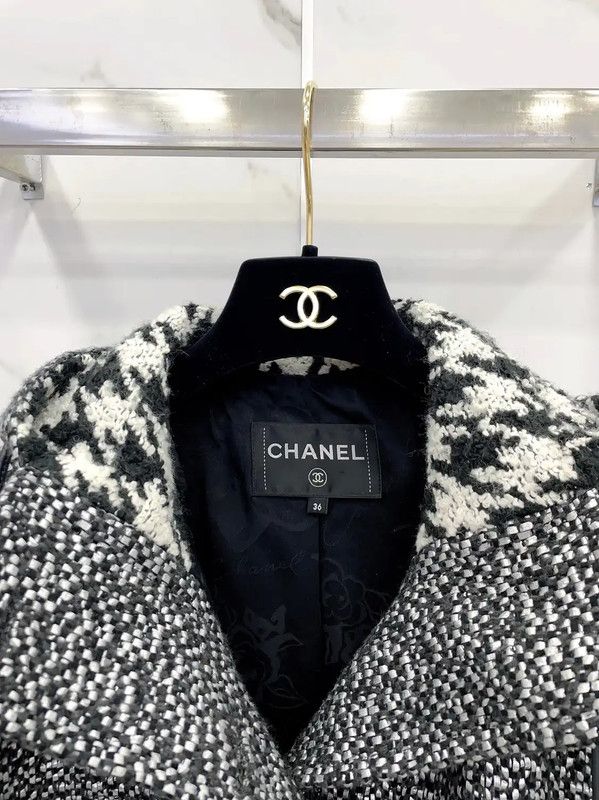 Chanel Chanel Gray Wool Blend Mid-Length Coat 0089 Size S / US 4 / IT 40 - 7 Thumbnail