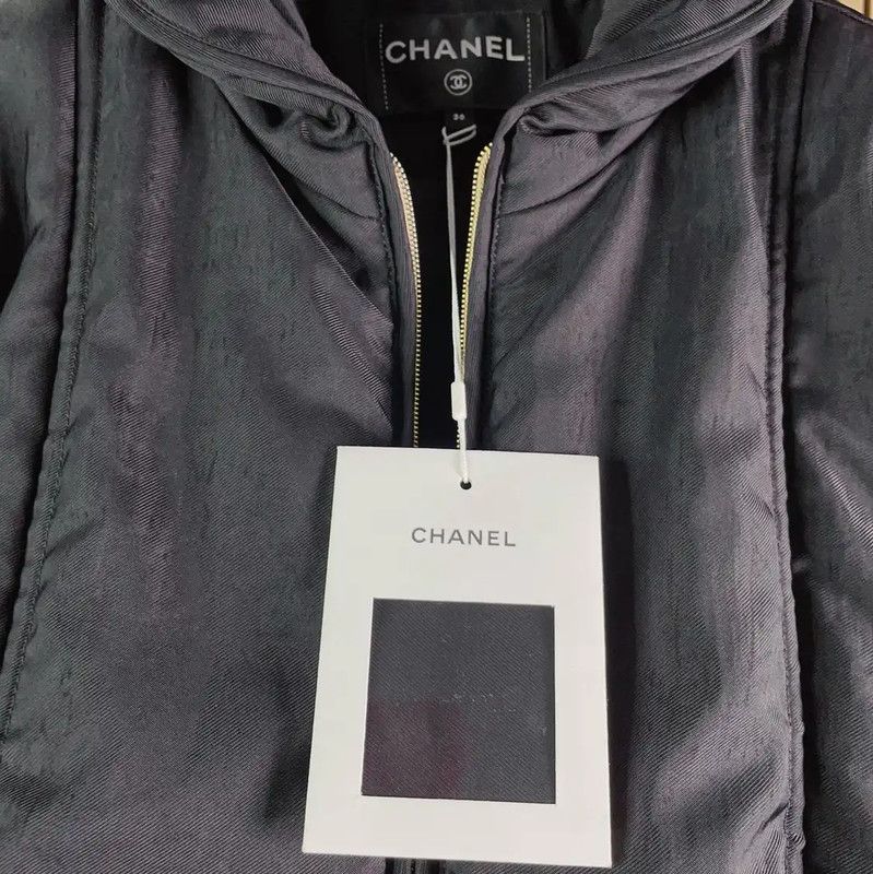 Chanel Chanel Black Nylon Cropped Jacket 0089 Size S / US 4 / IT 40 - 7 Thumbnail