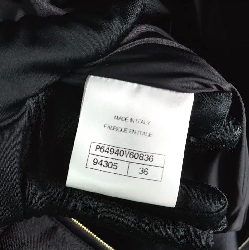 Chanel Chanel Black Nylon Cropped Jacket 0089 Size S / US 4 / IT 40 - 9 Thumbnail
