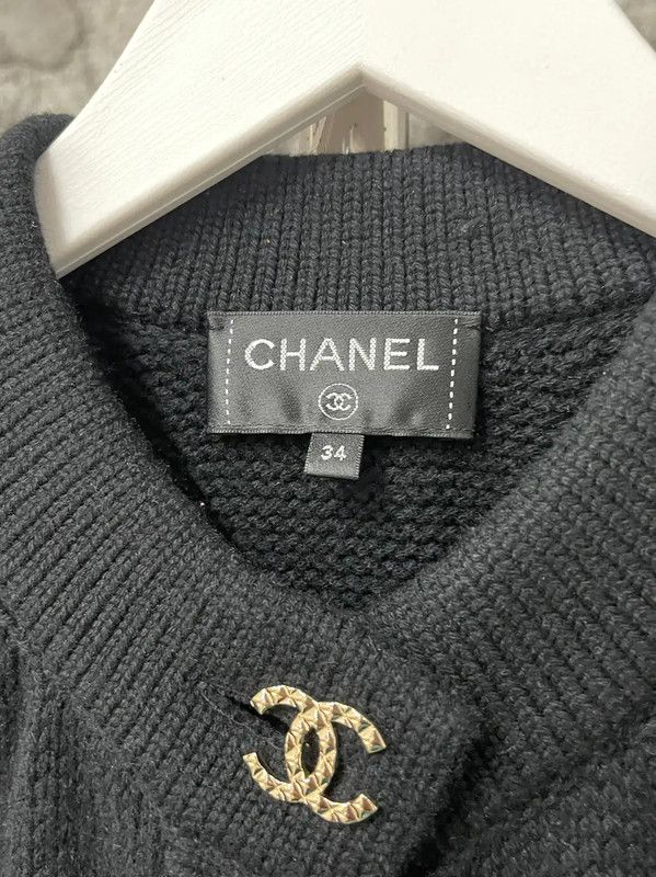 Chanel Chanel Black Wool Cardigan for Women 0089 Size ONE SIZE - 6 Thumbnail
