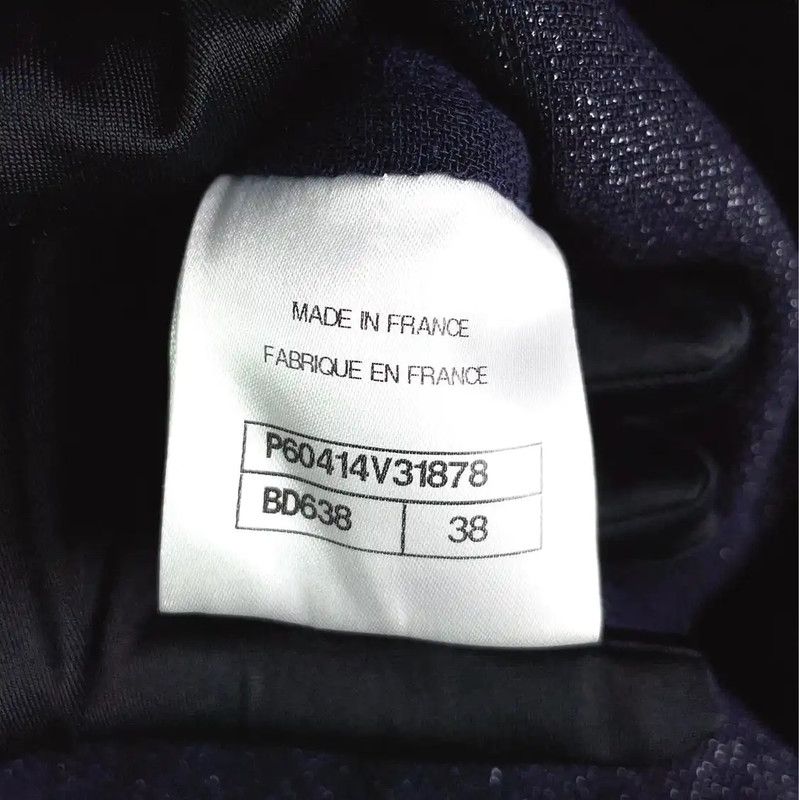 Chanel Chanel Wool Blend Long Sleeve Dress in Navy 0089 Size S / US 4 / IT 40 - 9 Thumbnail