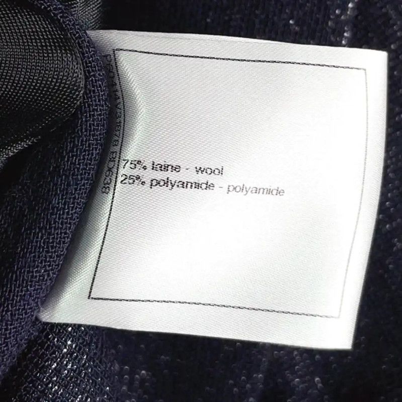 Chanel Chanel Wool Blend Long Sleeve Dress in Navy 0089 Size S / US 4 / IT 40 - 10 Thumbnail