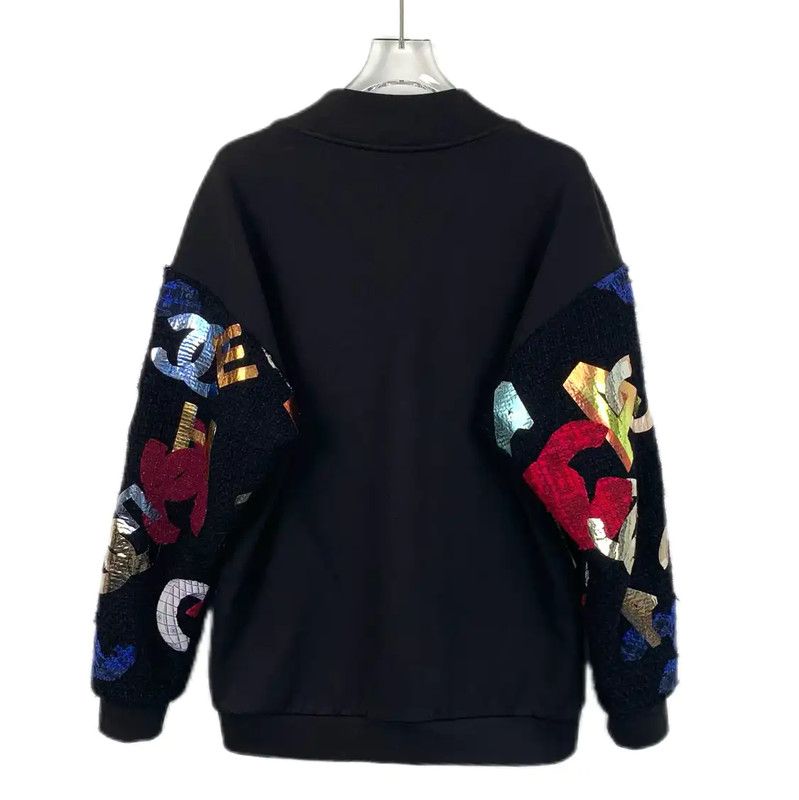 Chanel Chanel Black Cotton Women's Cardigan 0089 Size ONE SIZE - 2 Thumbnail