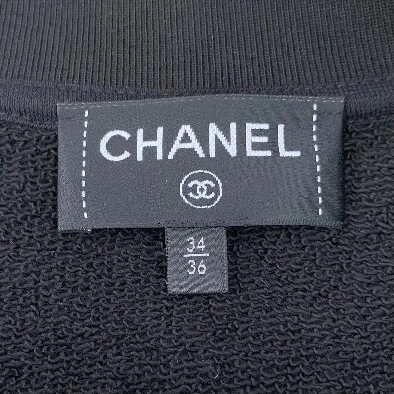Chanel Chanel Black Cotton Women's Cardigan 0089 Size ONE SIZE - 6 Thumbnail