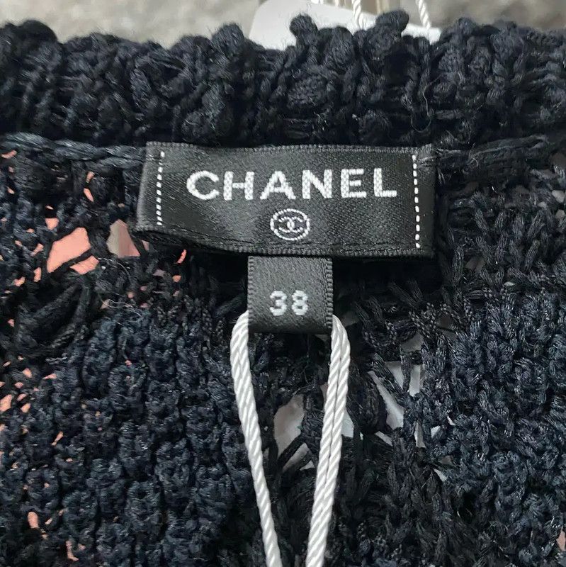 Chanel CHANEL Black Cropped Jacket for Women 0089 Size ONE SIZE - 5 Thumbnail