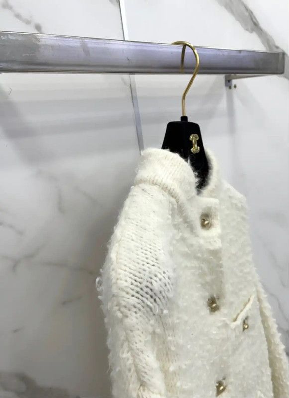 Chanel Chanel Cream Alpaca Wool Long Sleeve Cardigan 0089 Size S / US 4 / IT 40 - 6 Thumbnail