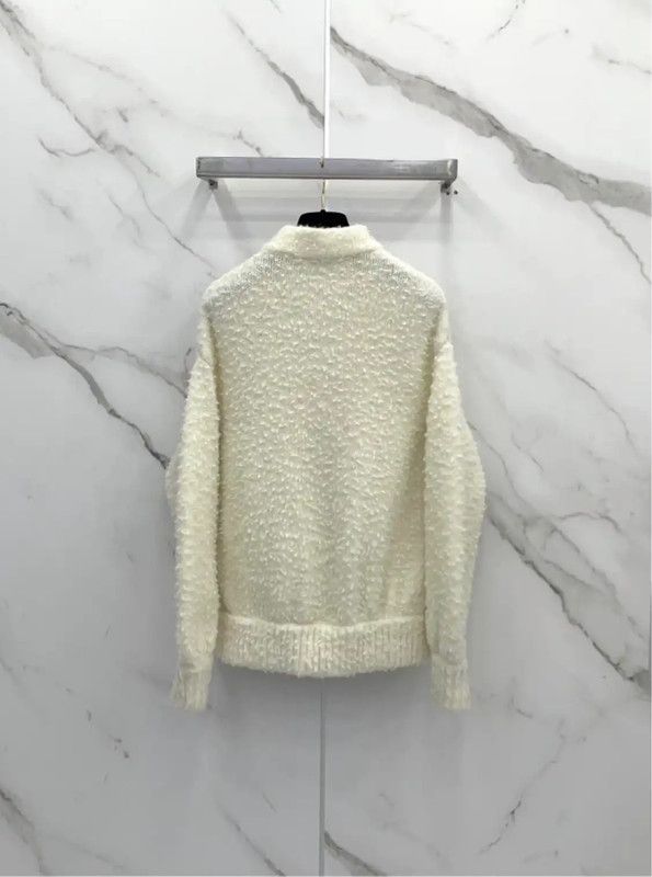 Chanel Chanel Cream Alpaca Wool Long Sleeve Cardigan 0089 Size S / US 4 / IT 40 - 2 Thumbnail