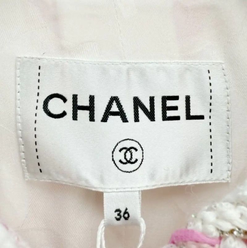 Chanel Chanel Pink Checkered Short Coat for Women 0089 Size S / US 4 / IT 40 - 2 Thumbnail